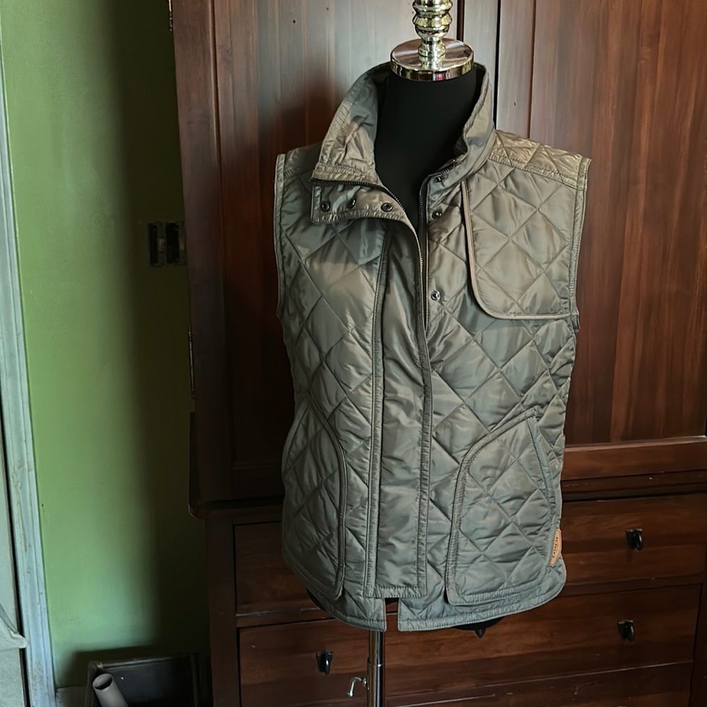 Coach army green vest